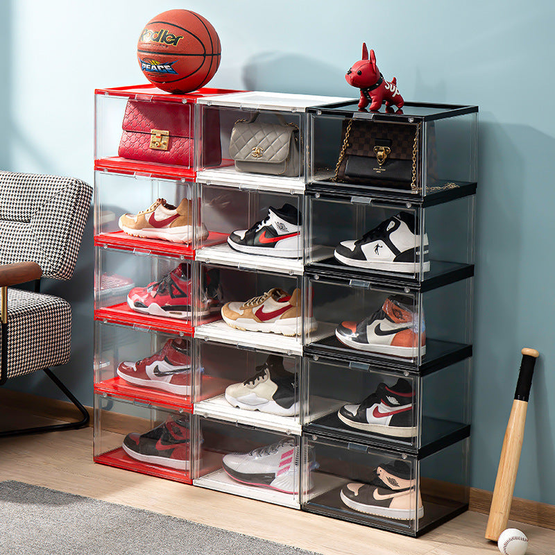 Double Magnetic Suction High Transparency Side Opening Transparent Shoe Box