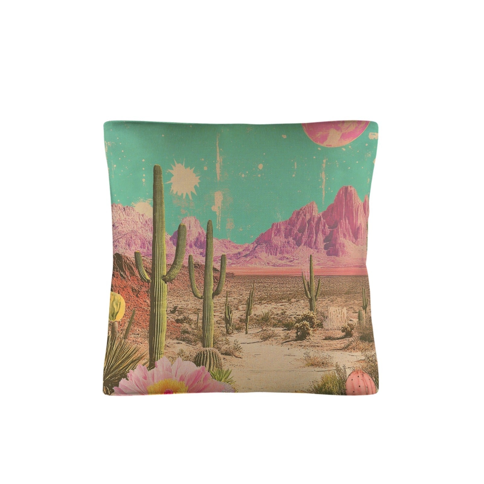 Baha Ranch Retro Pop Western Purple Mountain Desert Pillow Case Made in America Baha Ranch Western Wear