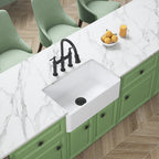 White Farmhouse Sink Deep Apron Sink Undermount Farmhouse Kitchen Sink Single Farm Sink