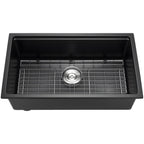 30 inch Granite Kitchen Sink Undermount Single Bowl Drop-In Basin for RV Bar