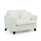 Lazy sofa chair, comfortable single-person sofa chair, with a backrest and soft seat cushion, having armrests on both sides, suitable for living room and bedroom - Beige