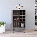 Sheffield L Bar C, Two Cabinet, Hairpin Legs, Eight Cubbies For liquor