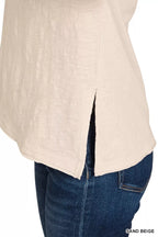 Zenana Cotton Slub Short Sleeve Tee