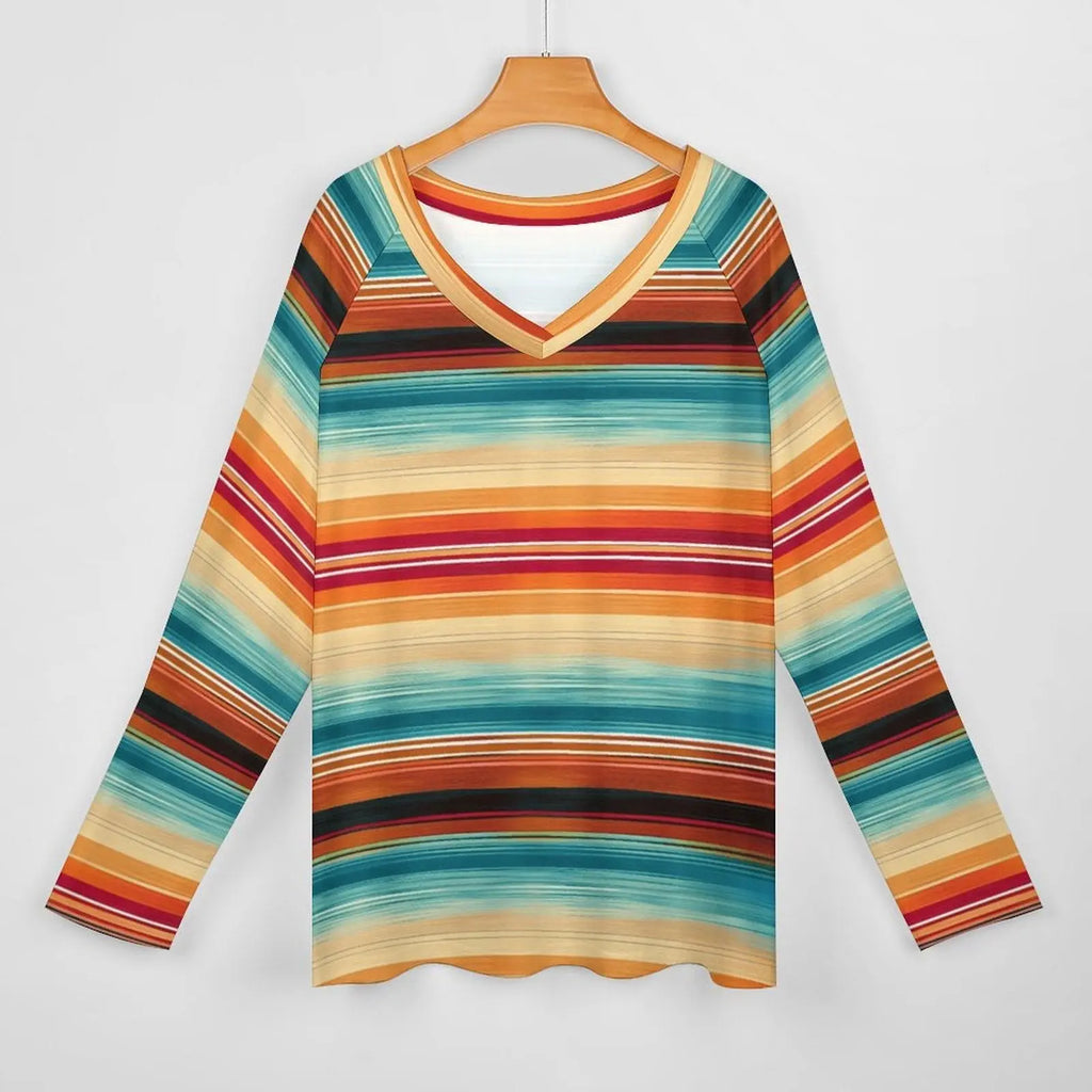 Baha Ranch Long Sleeve Southwestern Serape Top Baha Ranch Western Wear