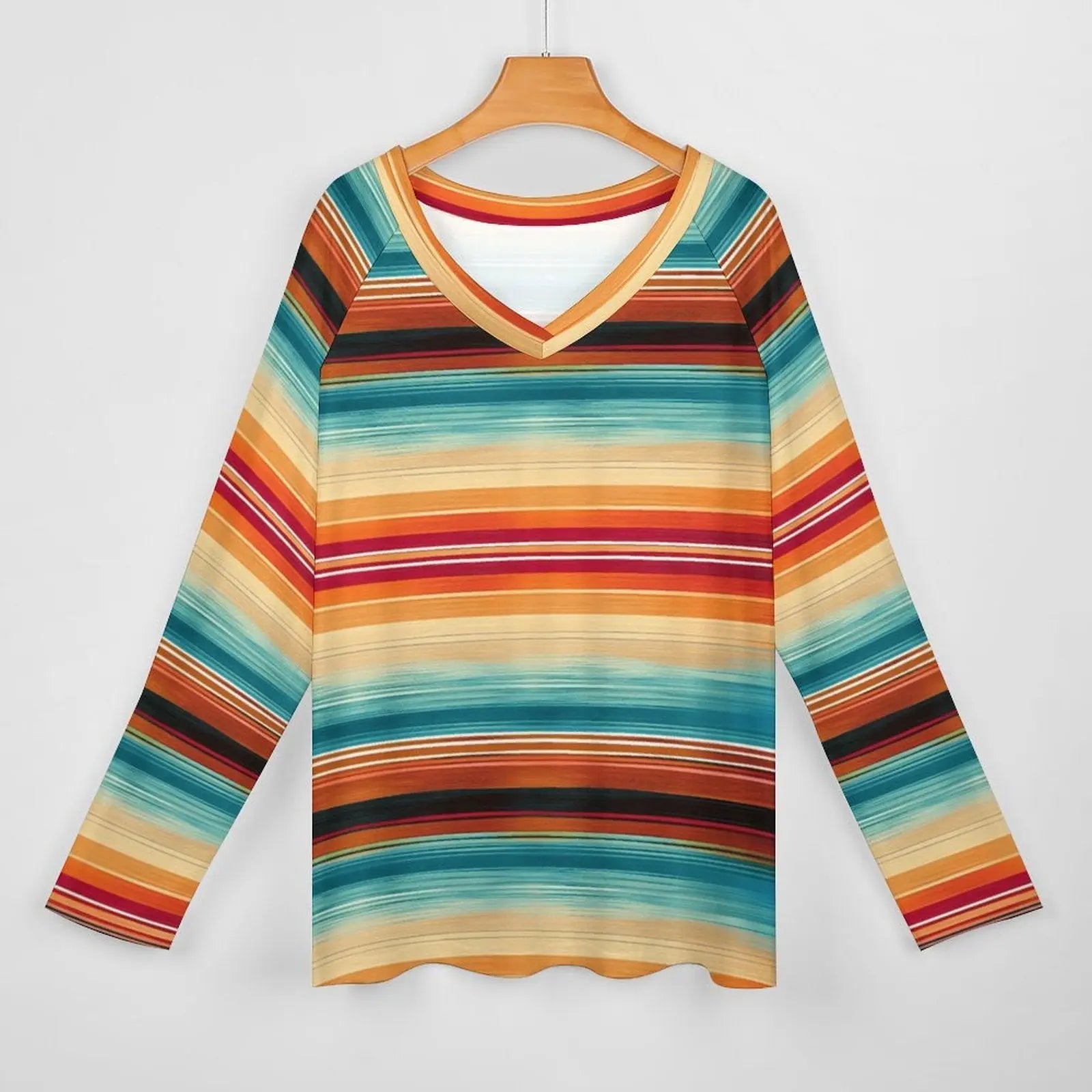 Baha Ranch Long Sleeve Southwestern Serape Top Baha Ranch Western Wear
