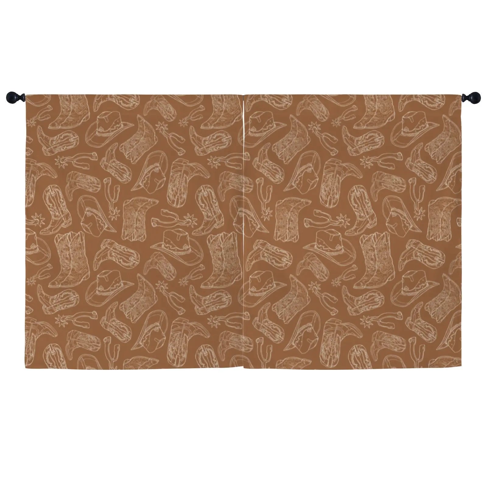 Western Print Curtains (52" x 63" ) Made in America Baha Ranch Western Wear