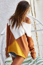 BiBi Color Block Geometric Sweater