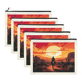 Baha Ranch Western Cowboy Sunset Cosmetic Bag Pack of 5 Made in America Baha Ranch Western Wear