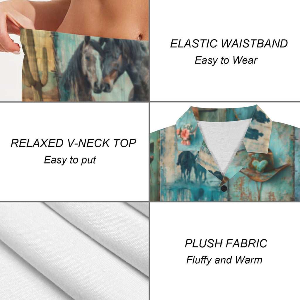 Baha Ranch Turquoise Dreams Womens Pajamas Made in America Baha Ranch Western Wear