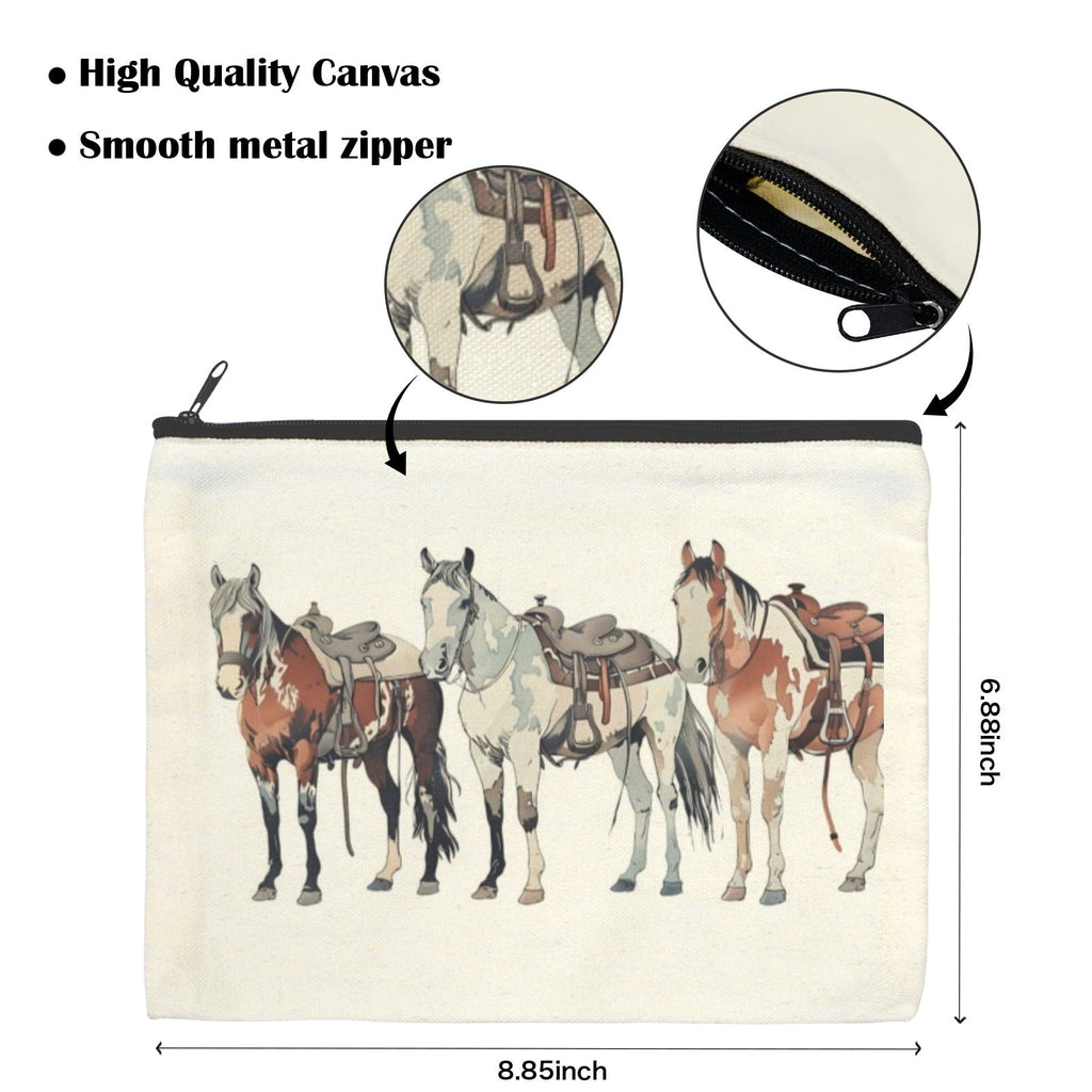 Painted Ranch Horses Cosmetic Bag Pack of 5 Made in America Baha Ranch Western Wear