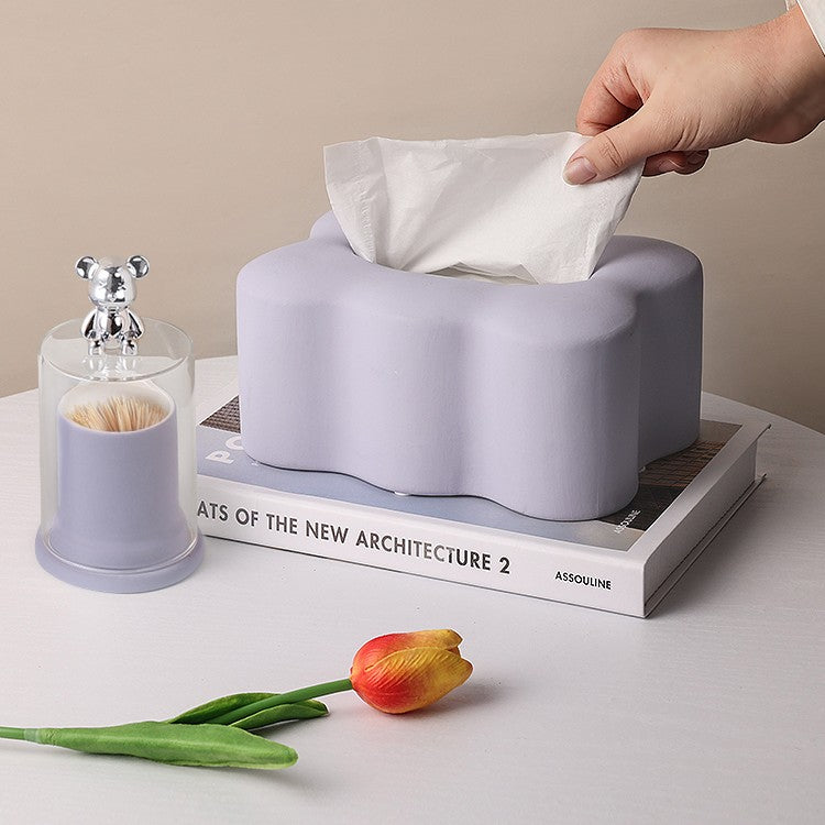 Creative Living Room Table End Table Storage Ceramic Extractor Box