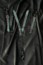 Sicily Meadow Green Floral Patterned Silk Suspenders ETNA