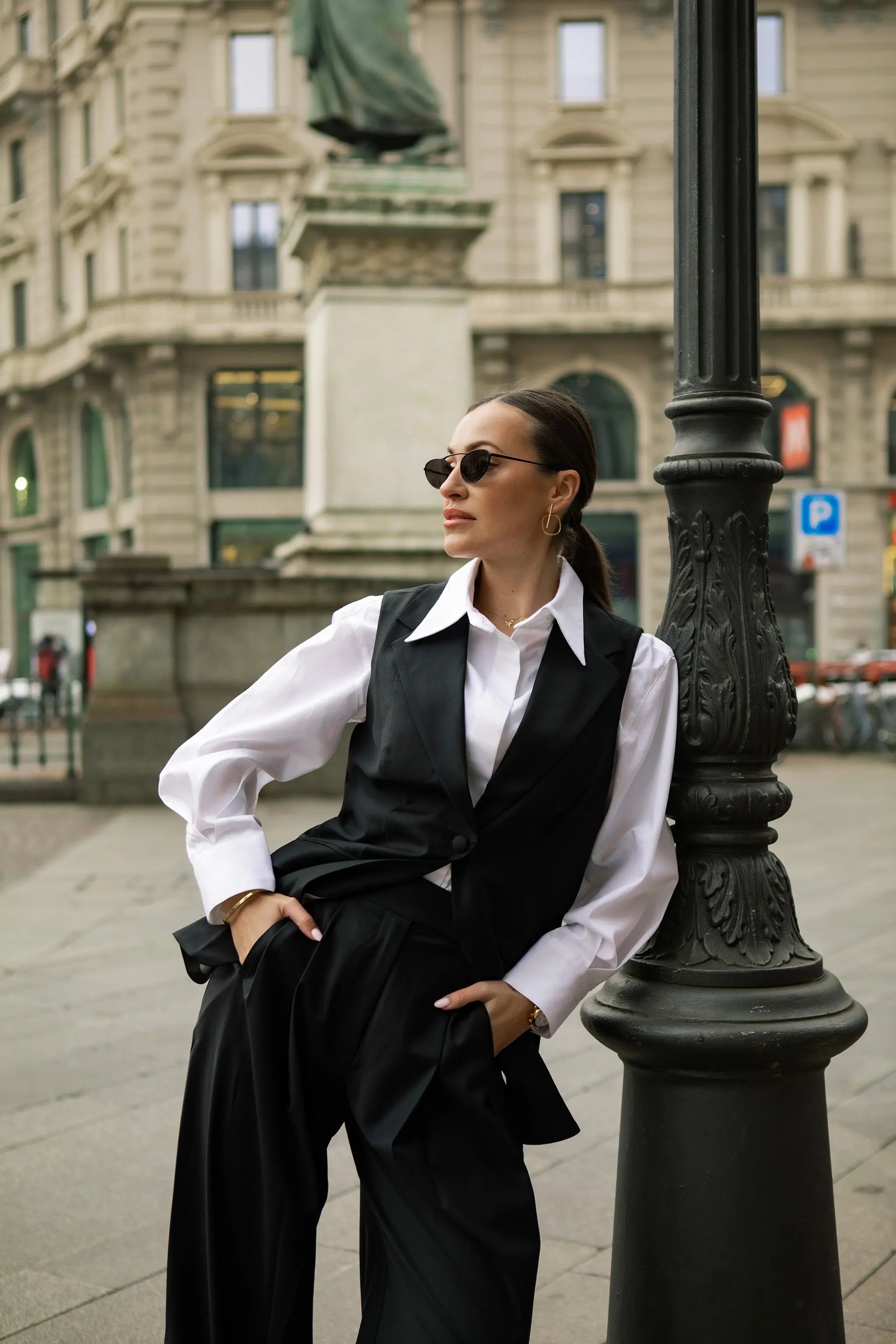 Seconda Oversized White Cotton Business Shirt ETNA