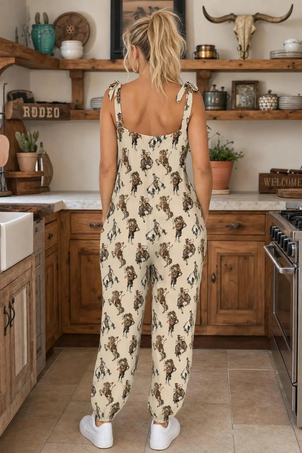 Vintage Cowgirl Relaxed Fit Overalls Jumpsuit Baha Ranch Western Wear