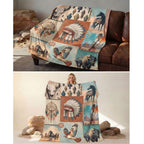 Baha Ranch Bohemian Dreams Minky Soft Throw Blanket 60" X 80" Made in America Baha Ranch Western Wear