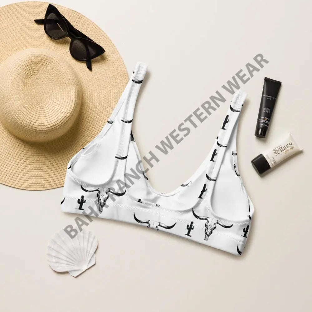 Yeehaw Bullhead Cactus Bikini Top Baha Ranch Western Wear