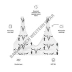 Yeehaw Bullhead Cactus Bikini Top Baha Ranch Western Wear