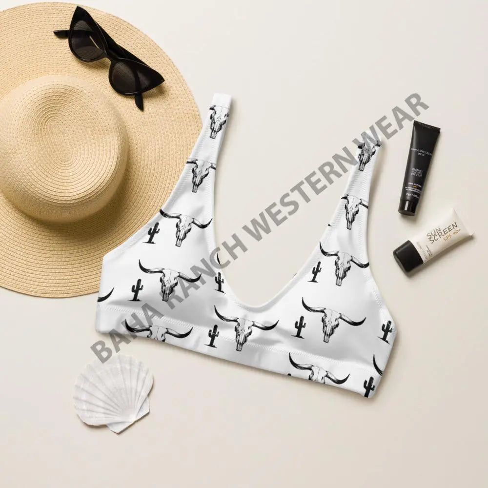 Yeehaw Bullhead Cactus Bikini Top Baha Ranch Western Wear