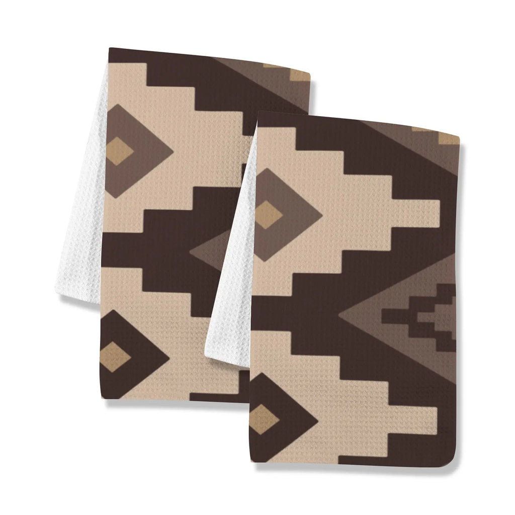 Earth Aztec Set of 2 Dish Towels Kitchen Towel Made in America Baha Ranch Western Wear