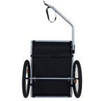 Large Folding Bike Trailer for Dogs – 66LB Capacity All-Terrain Pet Carrier, Durable Steel Frame for Cycling, Jogging, Camping & Outdoor Adventures, Blue-Gray