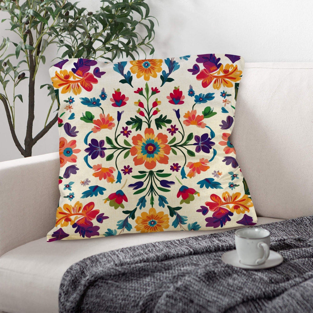 Colores de Mexico Floral Pillow Case Custom Pillow Case Made in America Baha Ranch Western Wear