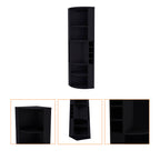FM FURNITURE Clifton Corner Bar Cabinet, with 5 shelves,Cup Hanger and Eight Built-in Wine Rack, Black