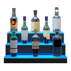 LED Lighted Liquor Bottle Display Bar Shelf RF & App Control 24' 3-Step