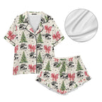 Baha Ranch Praying Cowboy Christmas Cowgirl Western Satin Pajamas Short Set Baha Ranch Western Wear