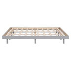 Modern Design Queen Floating Platform Bed Frame for Grey Color