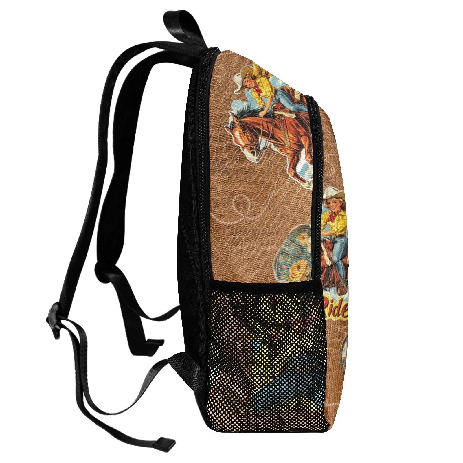Vintage Cowgirl Collage Backpack Baha Ranch Western Wear