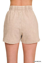 Zenana French Terry Acid Washed Relaxed Top & Short Set