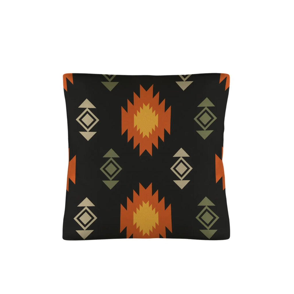 Black Aztec Pillow Case Made in America Baha Ranch Western Wear