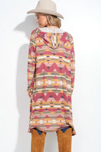 Aztec Hooded Cardigan Made in America Baha Ranch Western Wear