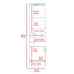 Seattle Bar Cabinet, Eight Bottle Cubbies, Two Large Open Shelves
