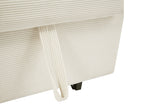 Modern Convertible Pull-out Sofa Bed with USB Ports and Pillows, Beige Corduroy, 57.48 inches