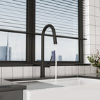 Bothwa Home 18.83' CUPC Certified Pull-down Kitchen Faucet (Matt Black Finish)