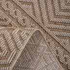 NAAR Guros Collection 6X9 Mocha / Geometric Indoor / Outdoor Area Rug