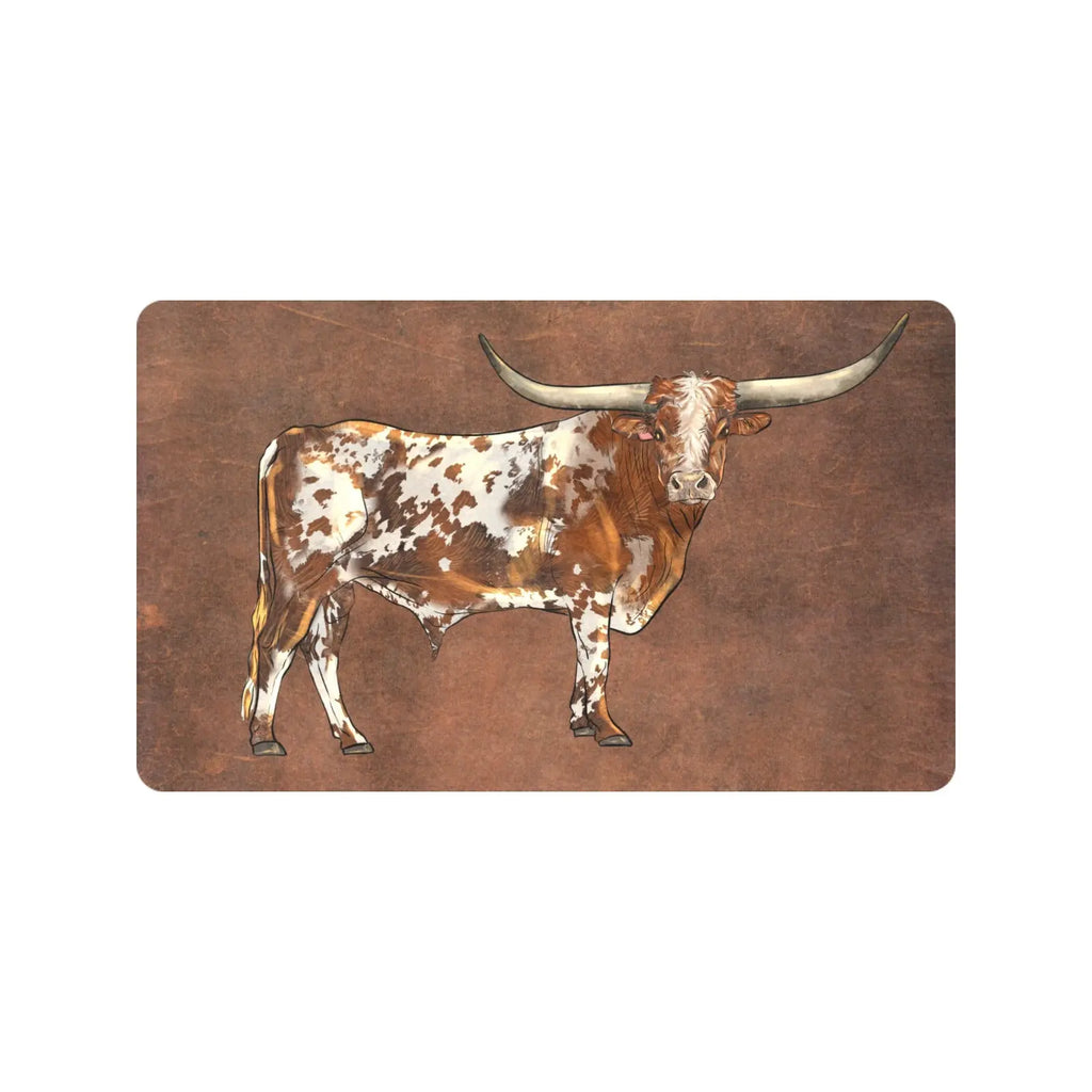 Longhorn Western Floor Mat 30" x 18" Made in America Baha Ranch Western Wear
