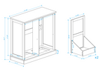 Two-Compartment Tilt-Out Laundry Sorter Cabinet-White