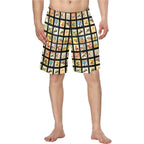 Vintage Cowboy Collage Western Men's Swim Trunk Shorts Baha Ranch Western Wear