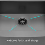 33x21x10'Farmhouse Apron Single Bowl Stainless Steel Kitchen Sink