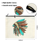 Baha Ranch Native Headdress Cosmetic Bag Pouch Pack of 5 Made in America Baha Ranch Western Wear