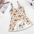 Baha Ranch Rodeo Cowboy Print Skirted Swimsuit Baha Ranch Western Wear
