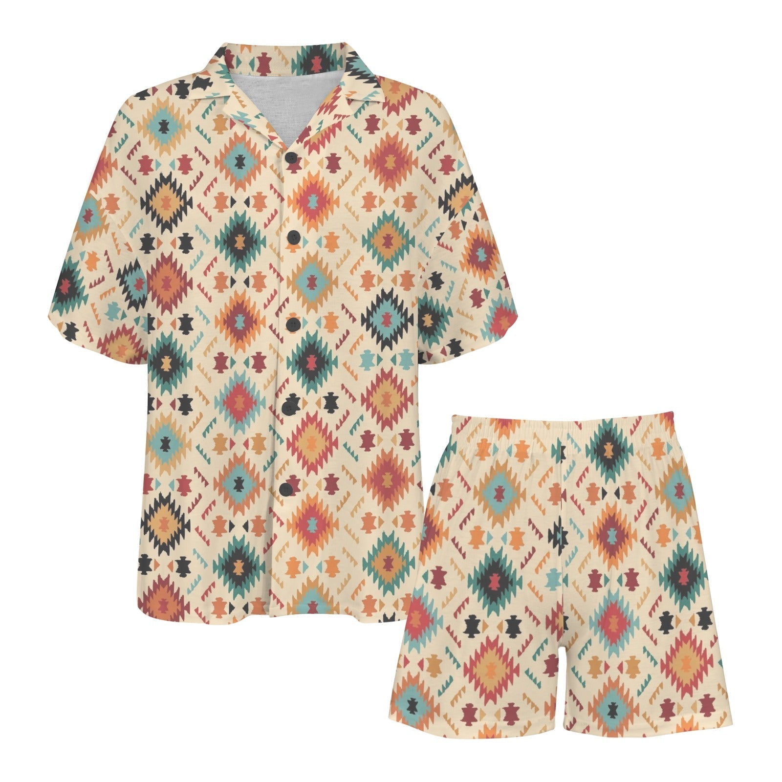 Baha Ranch Cream Aztec Women's Pajama Set Made in America Baha Ranch Western Wear