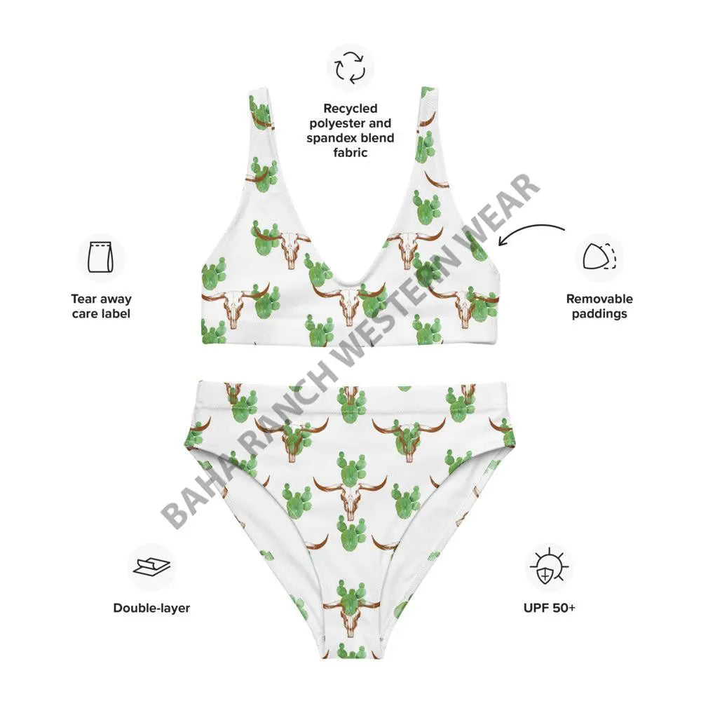 Yeehaw Cactus Bullhead Bikini Baha Ranch Western Wear