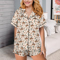 Baha Ranch Rodeo Cowboy Western Satin Ruffle Pajama Set Baha Ranch Western Wear