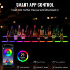 LED Lighted Liquor Bottle Display Bar Shelf RF & App Control 60' 2-Step