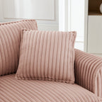 Lazy sofa chair, comfortable single-person sofa chair, with a backrest and soft seat cushion, having armrests on both sides, suitable for living room and bedroom - Pink
