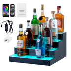 LED Lighted Liquor Bottle Display Bar Shelf RF & App Control 16' 4-Step