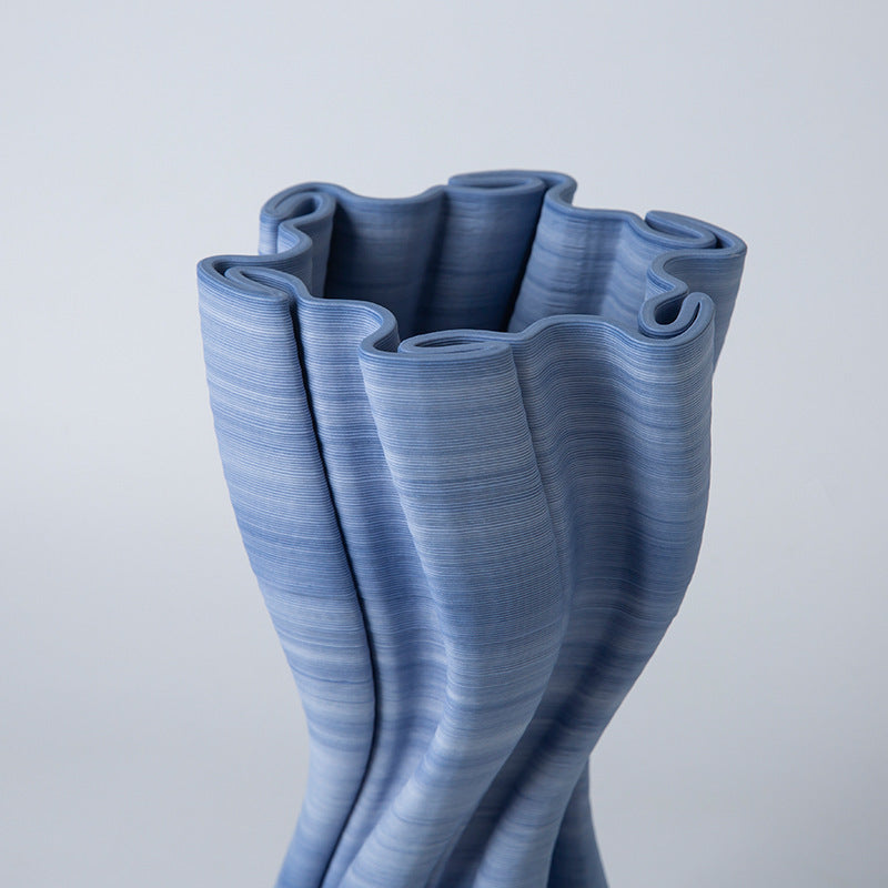 Blue And White Ceramic Large Vase Model Room Living Room Decoration Flower Arrangement